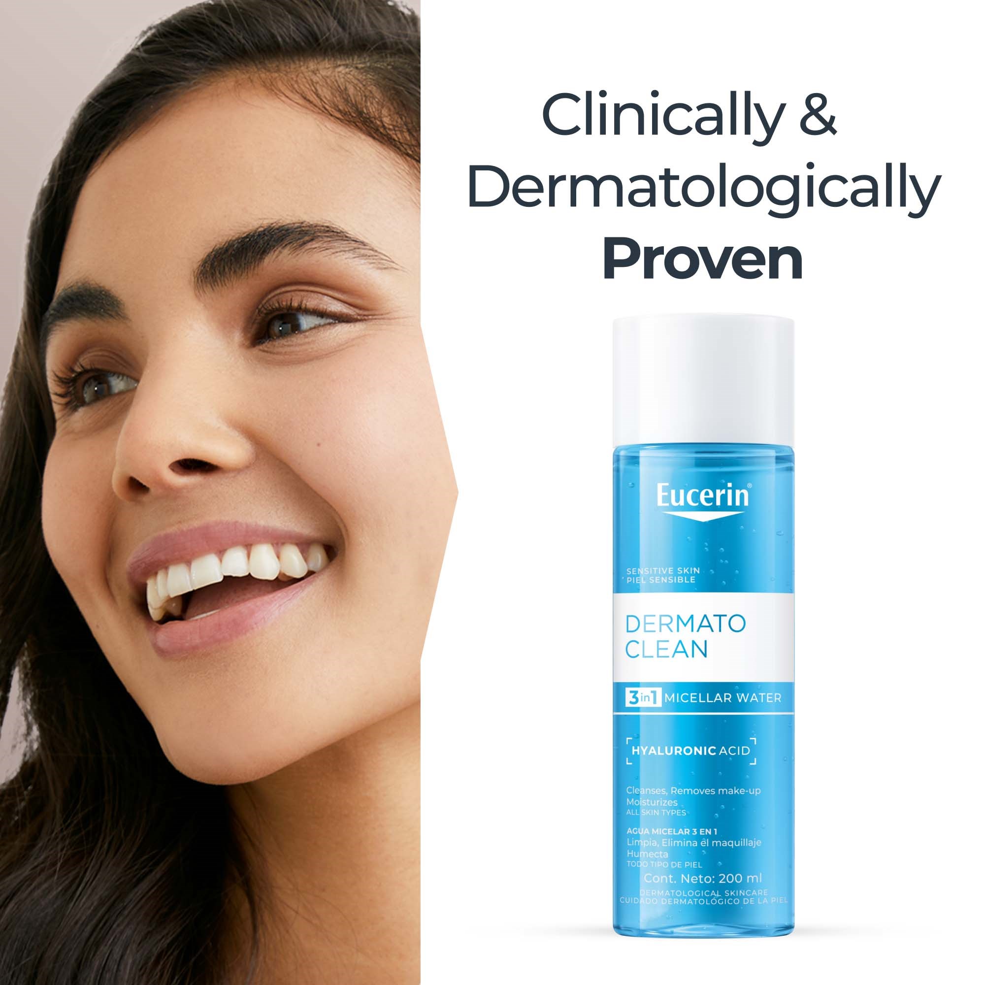 Eucerin Eucerin Dermatoclean 3 In 1 Micellar Water - woda micelarna (obrázok 5)
