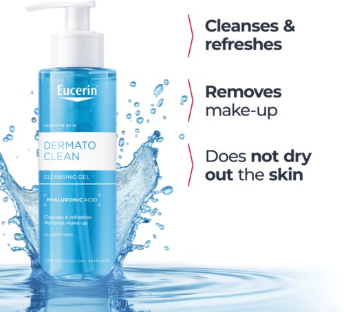 Гель для умывания Eucerin Dermatoclean Cleansing Gel для нормальной и комбинированной кожи, 200 мл — фото 3