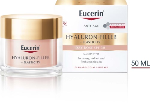 Eucerin hyaluron-filler Creme mit SPF 30 für alle Hauttypen, fördert Elastizität und strahlende Haut.