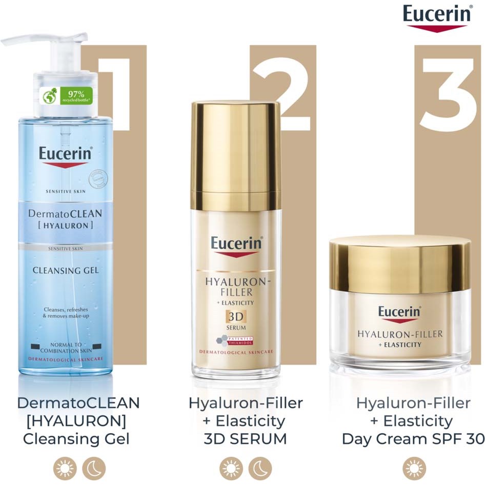 Eucerin Hyaluron-Filler + Elasticity Day Cream SPF30 Refill 50 ml (obrázok 10)