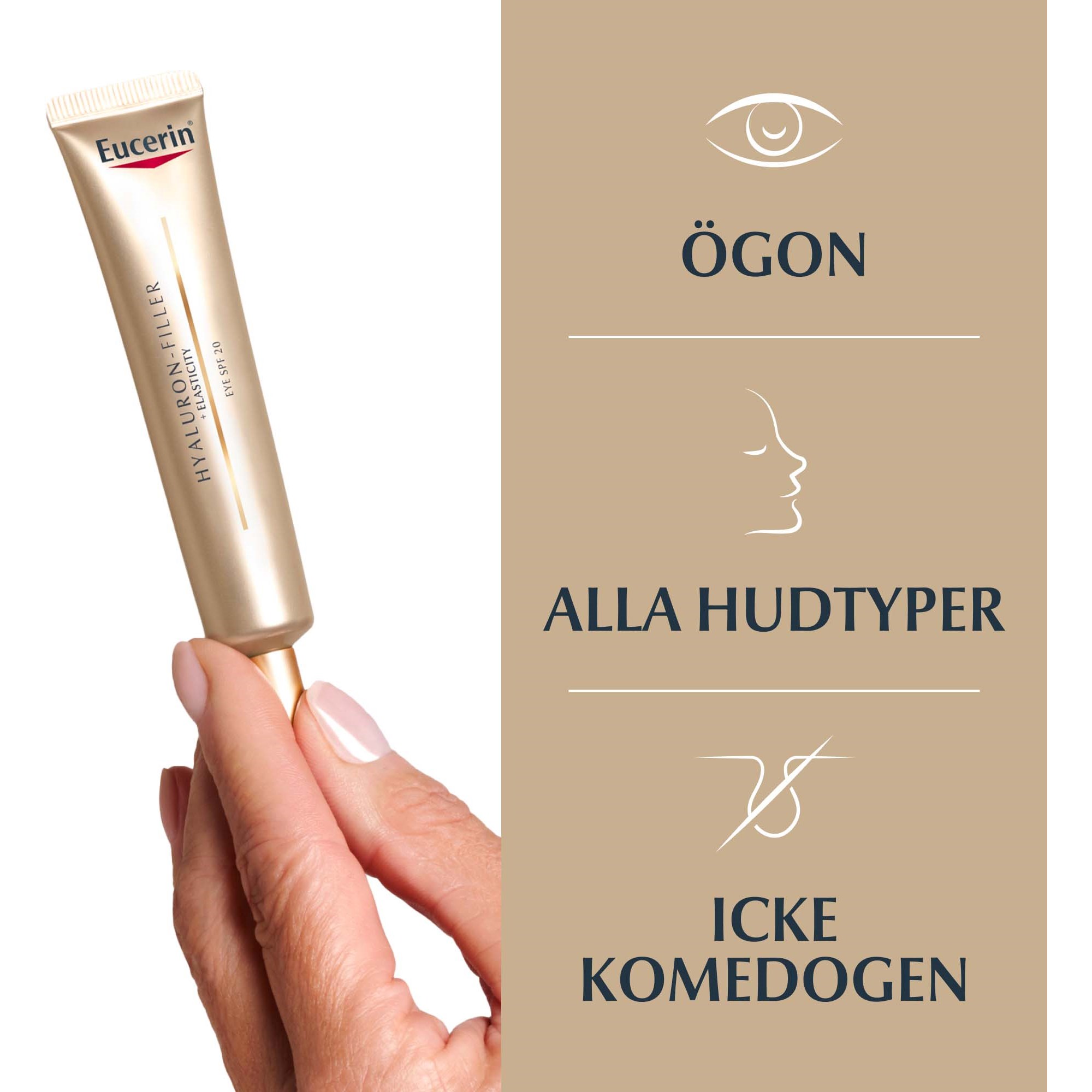 Eucerin Hyaluron-Filler + Elasticity Eye Cream SPF20 15 ml (obrázok 3)