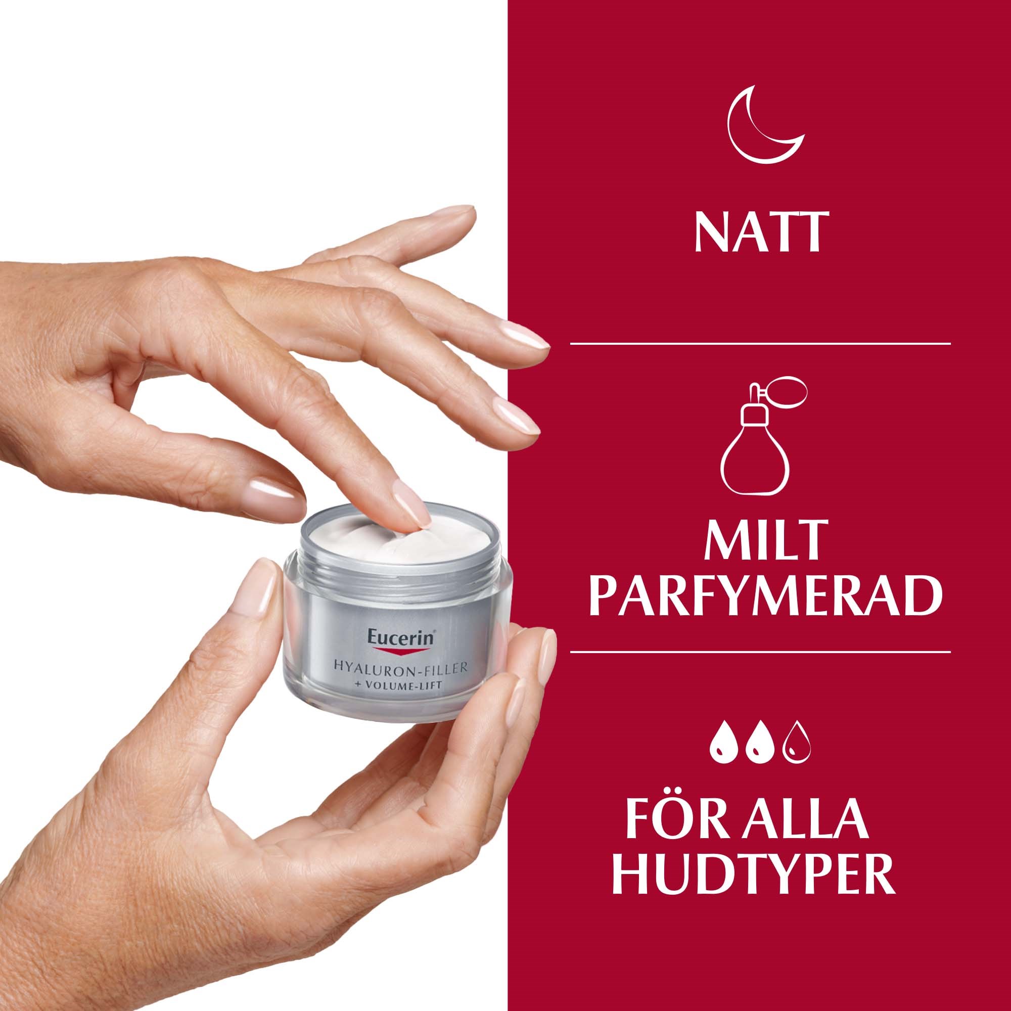 Eucerin Hyaluron-Filler + Volume-Lift Night Cream 50 ml (obrázok 3)