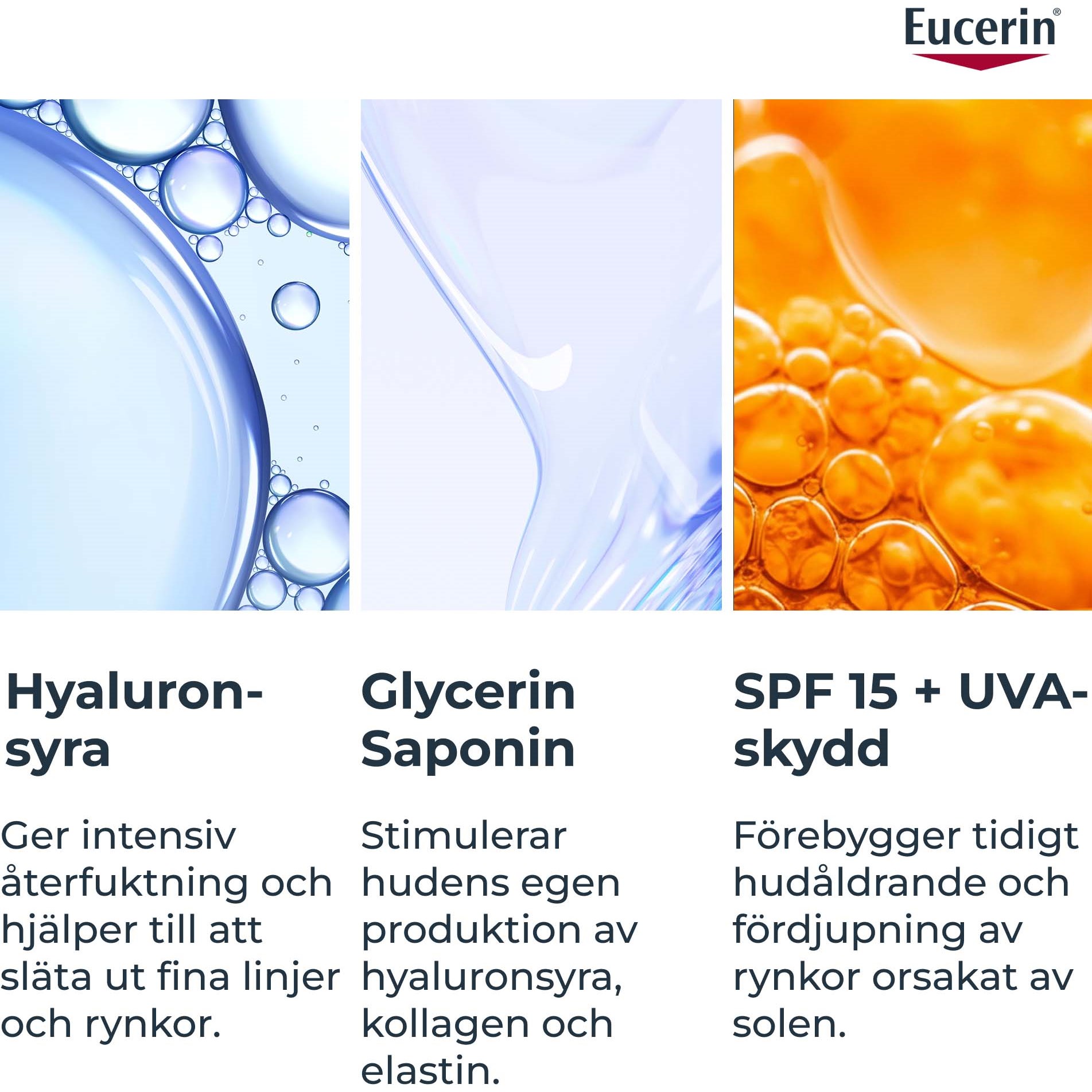 Eucerin Hyaluron-Filler +3x Effect Day Care Dry Skin SPF21 50 ml (obrázok 5)