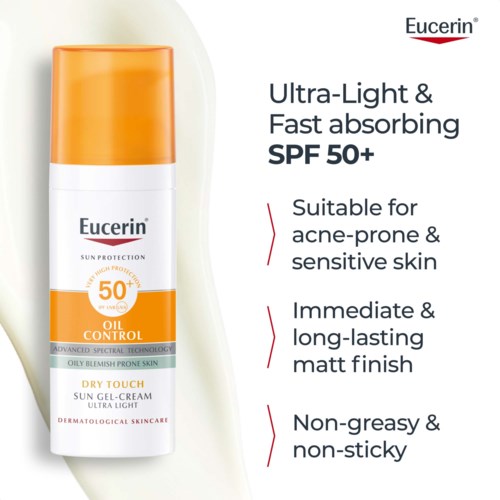 Eucerin Oil Control Sun Gel-Cream SPF50+ 50 ml