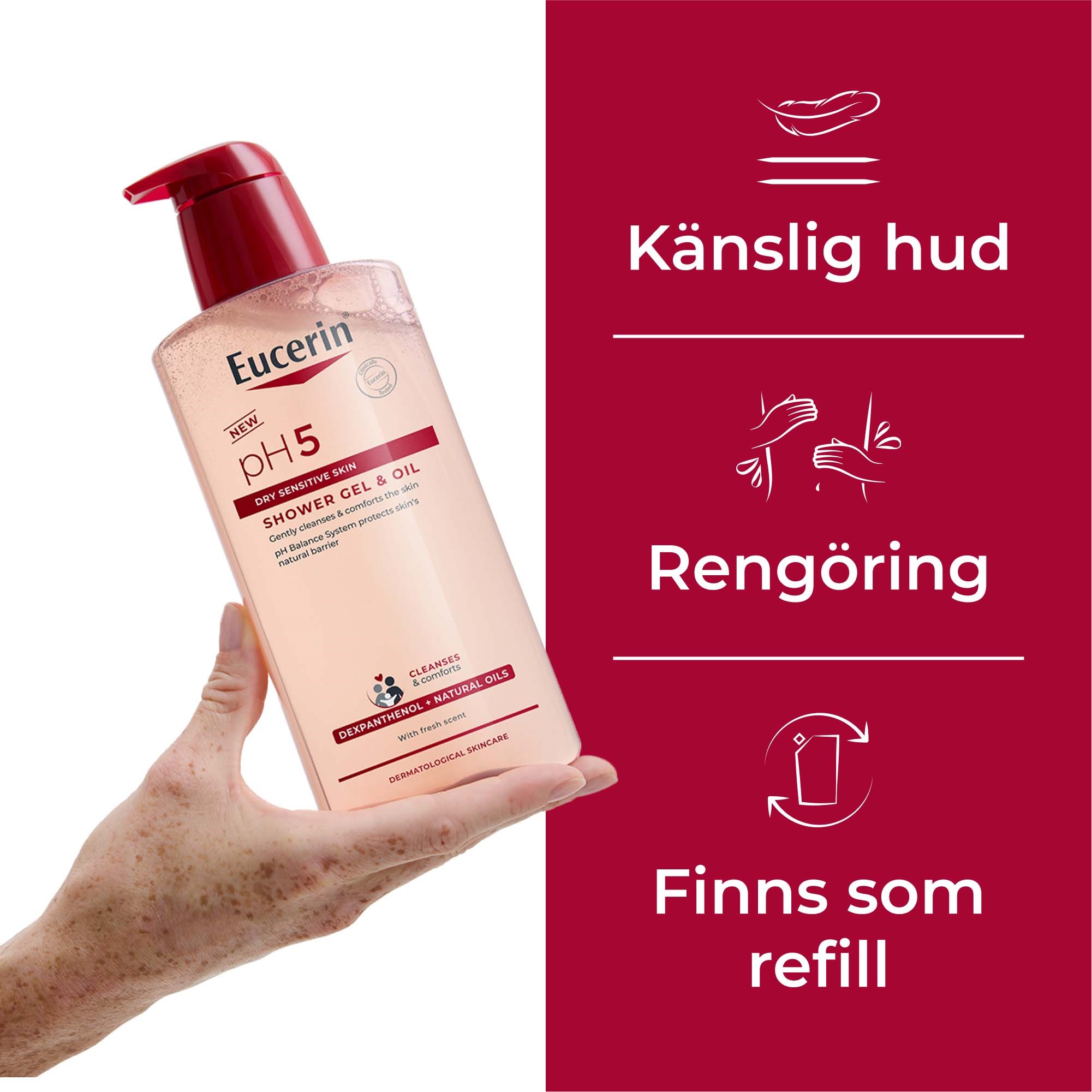 Eucerin pH5 Shower Gel & Oil 400 ml (obrázok 3)