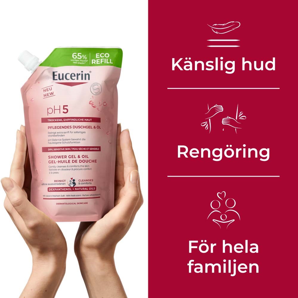 Eucerin pH5 Shower Gel & Oil Refill 400 ml (obrázok 3)