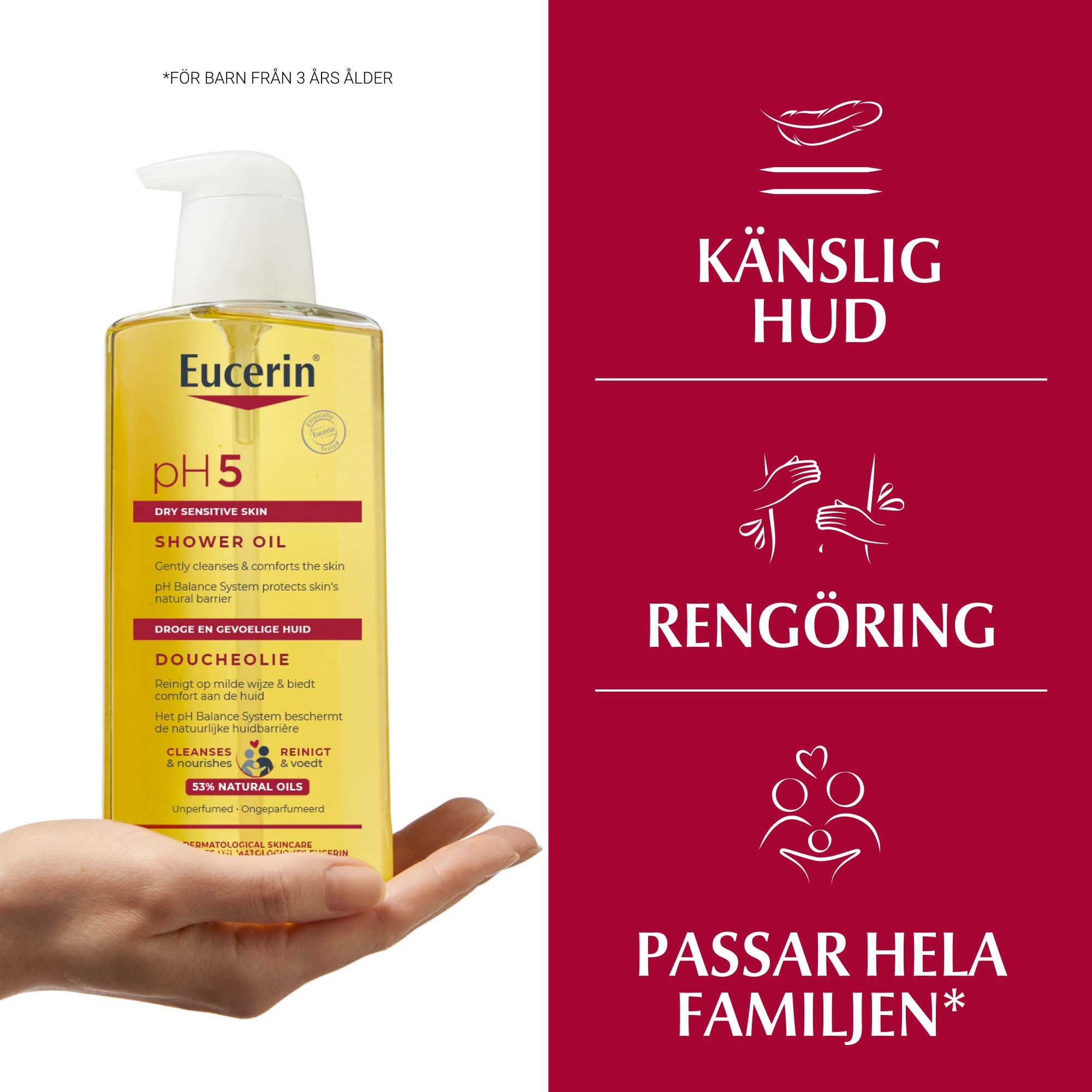 Eucerin pH5 Shower Oil oparfymerad 400 ml (obrázok 3)