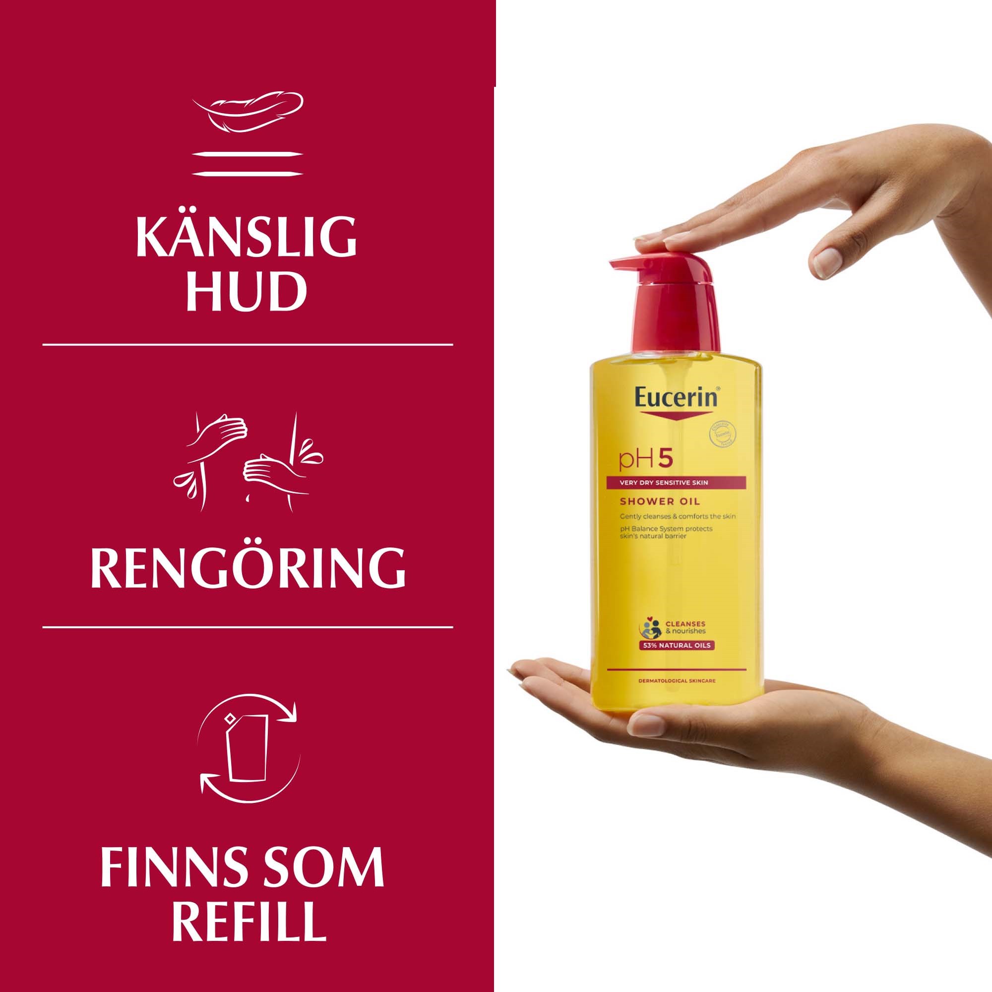 Eucerin pH5 Shower Oil parfym 400 ml (obrázok 3)