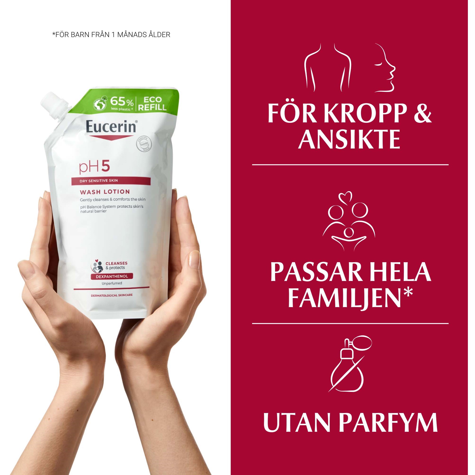 Eucerin pH5 Washlotion Refill oparfymerad 400 ml (obrázok 3)