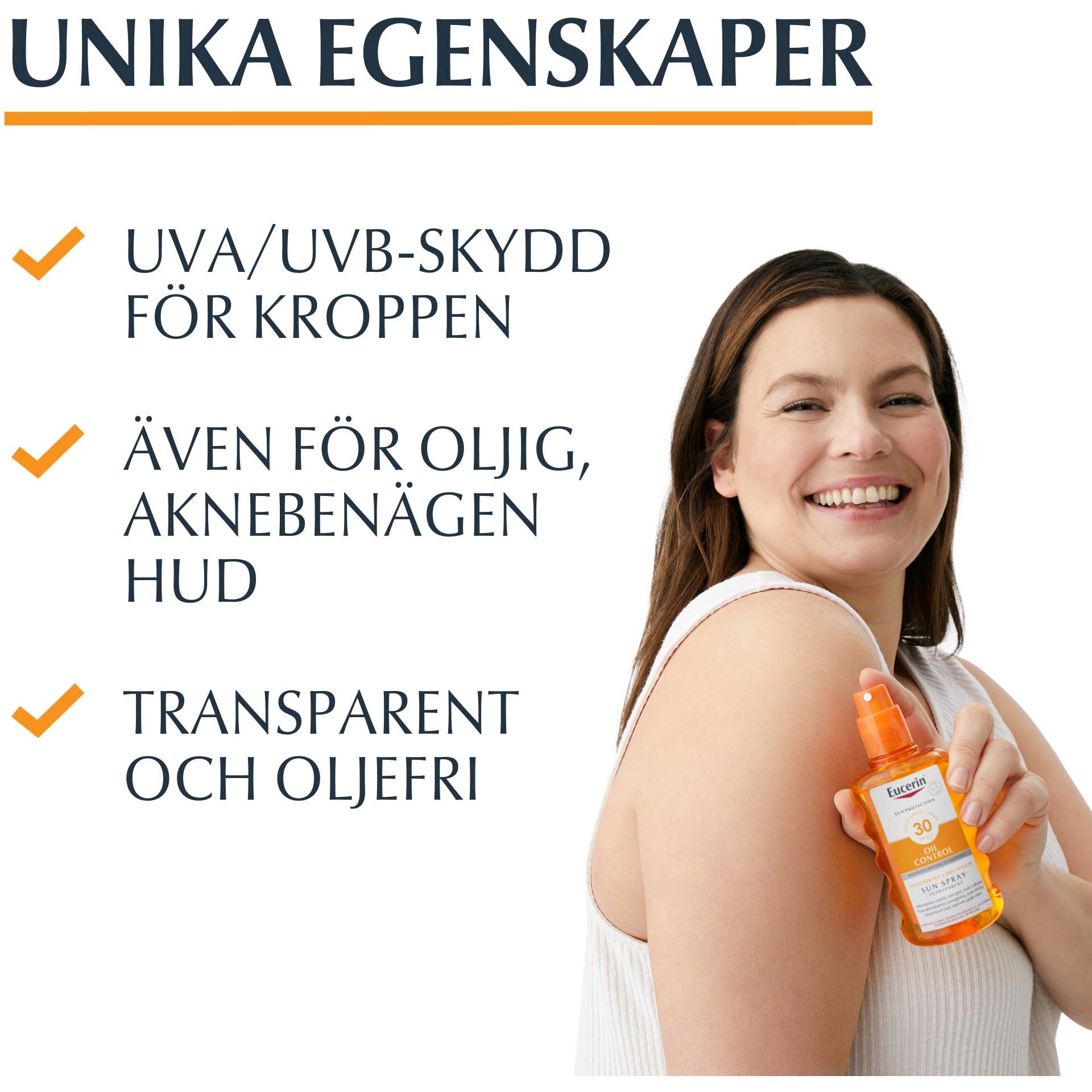 Alternativ bild 1 för Eucerin Sun Spray Transparent SPF30 200 ml
