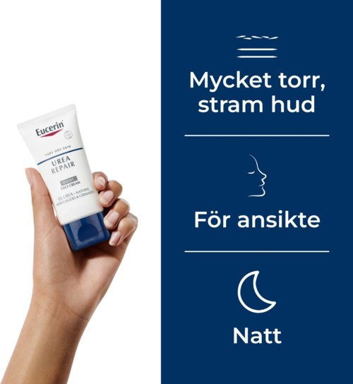 Eucerin Urea Repair håndcreme til meget tør, stram hud, egnet til dag og nat.