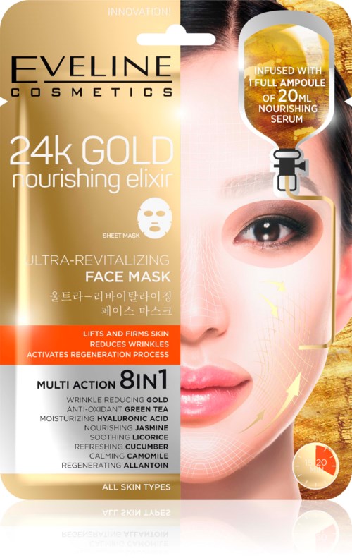 Eveline Cosmetics 24k GOLD ULTRA-REVITALIZING FACE SHEET MASK