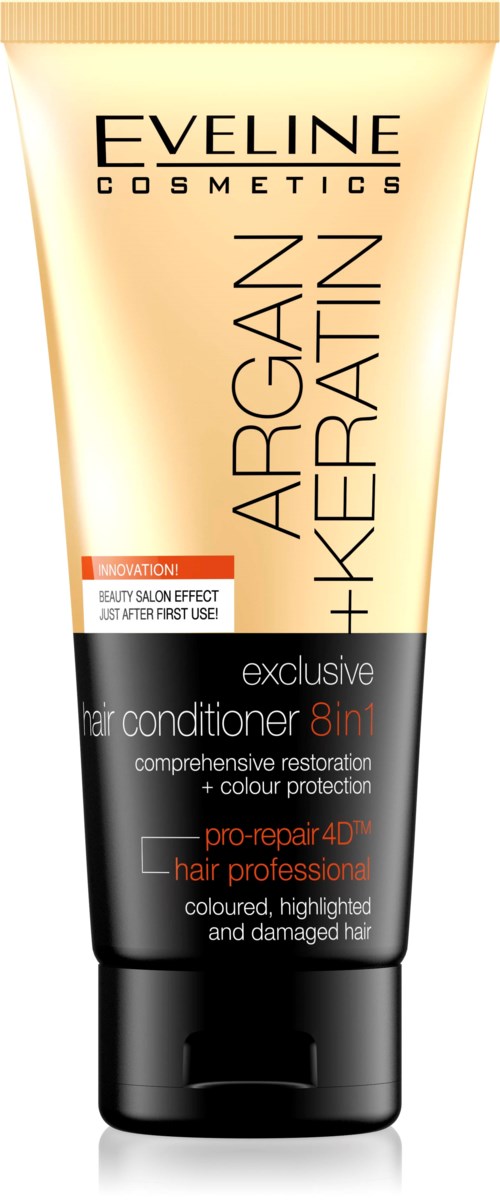 Eveline Cosmetics Argan + Keratin Exclusive Hair Conditioner 8in1  200 ml