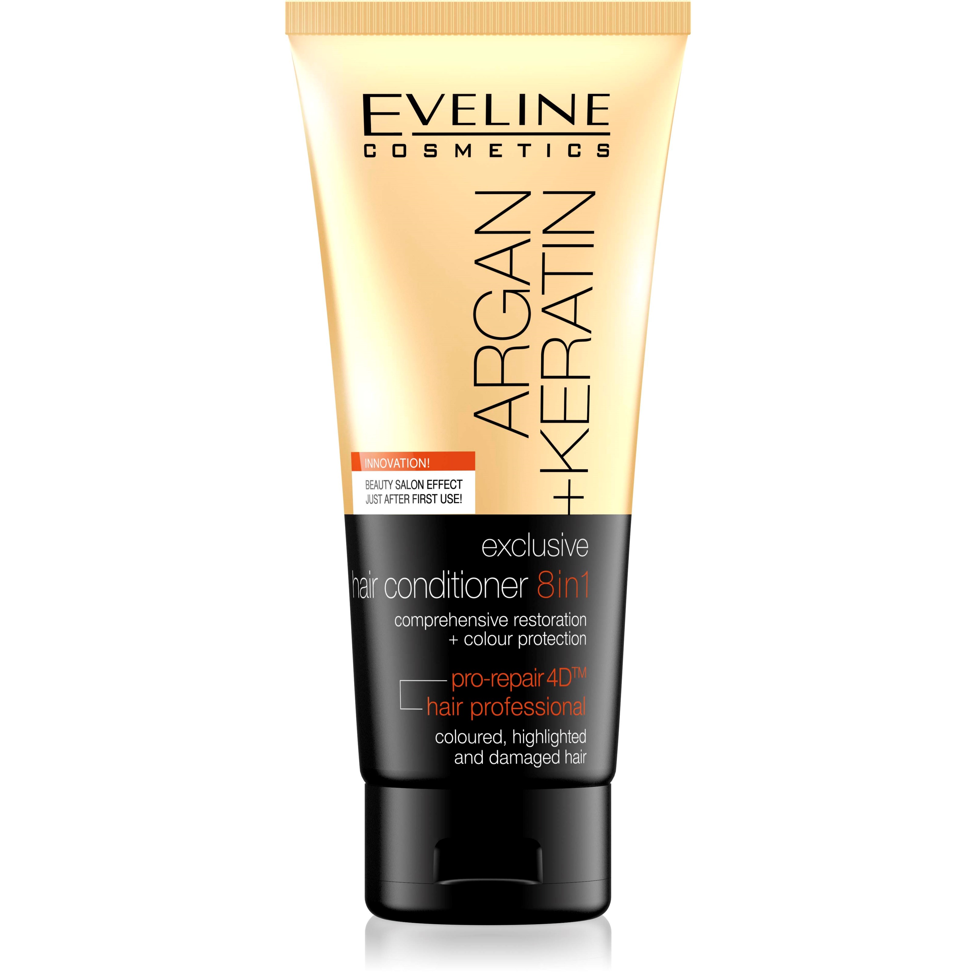 Läs mer om Eveline Cosmetics Argan + Keratin Exclusive Hair Conditioner 8in1 200
