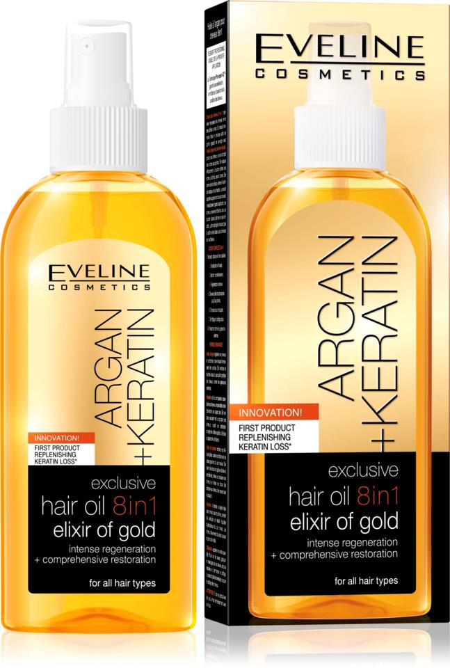 Eveline Cosmetics Argan + Keratin Exclusive Hair Oil 8in1 El