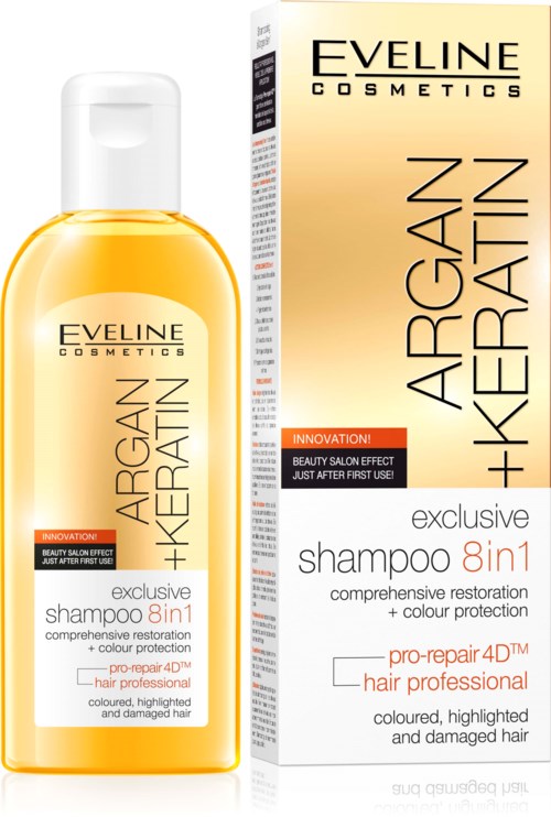 Eveline Cosmetics Argan + Keratin Exclusive Shampoo 8in1  150 ml