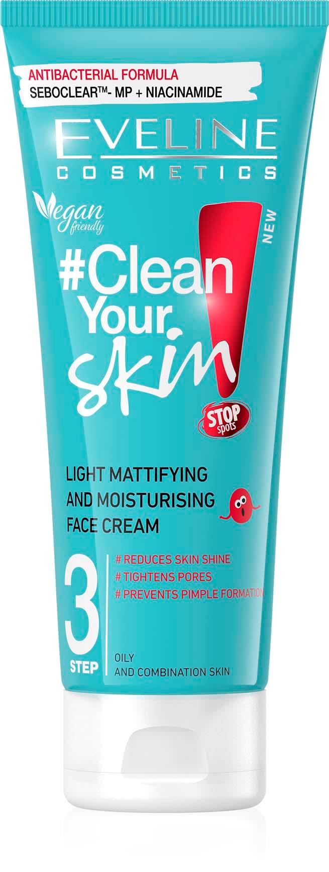 Eveline Cosmetics Clean Your Skin Light Mattifying&Moisturising Face ...