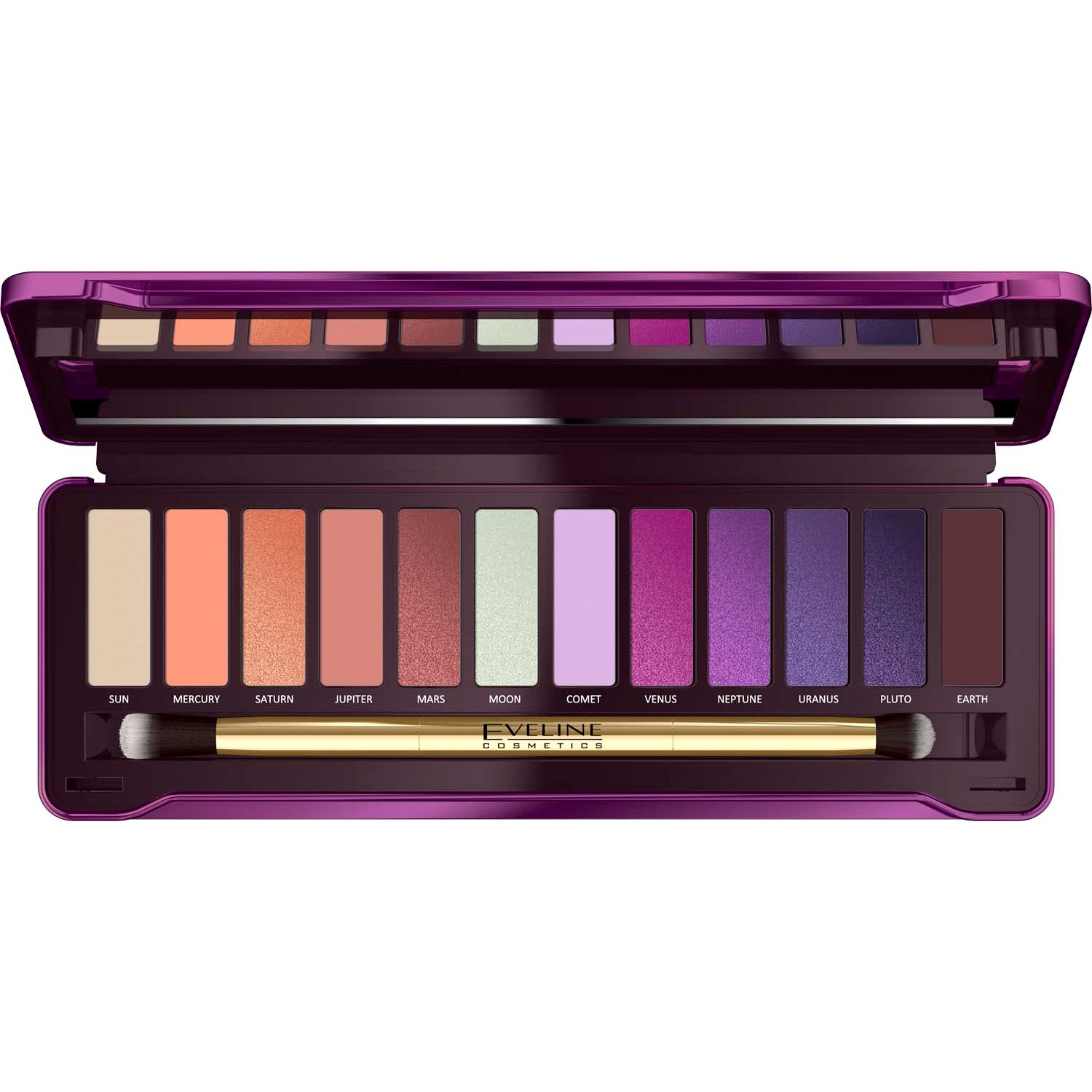 Läs mer om Eveline Cosmetics Eyeshadow Palette 12 Colors Mystic Galaxy