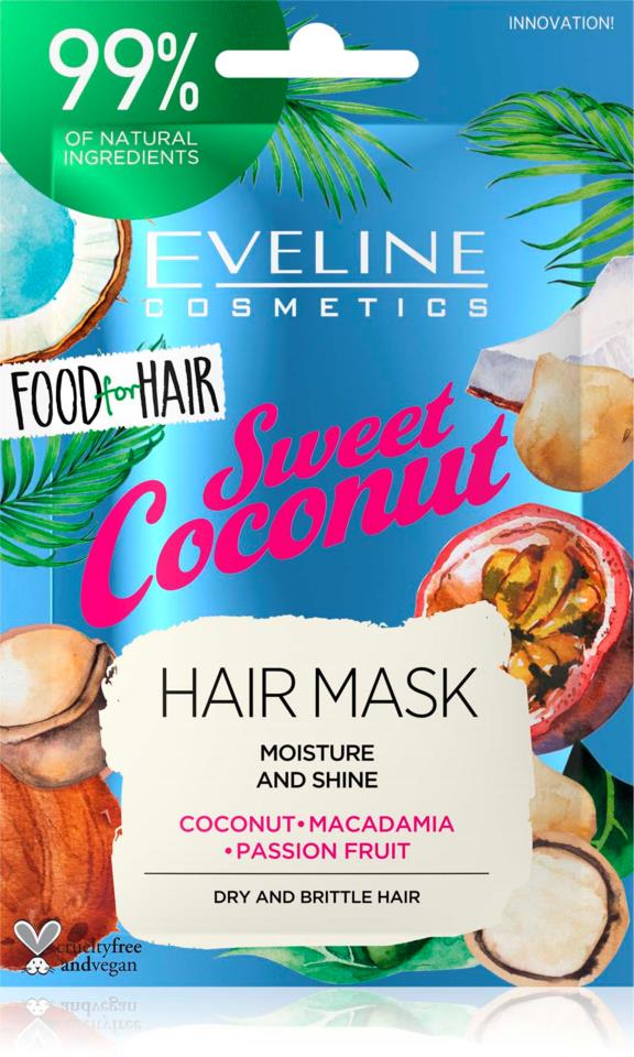 Eveline Cosmetics Food For Hair Sweet Coconut Hair Mask 20m
