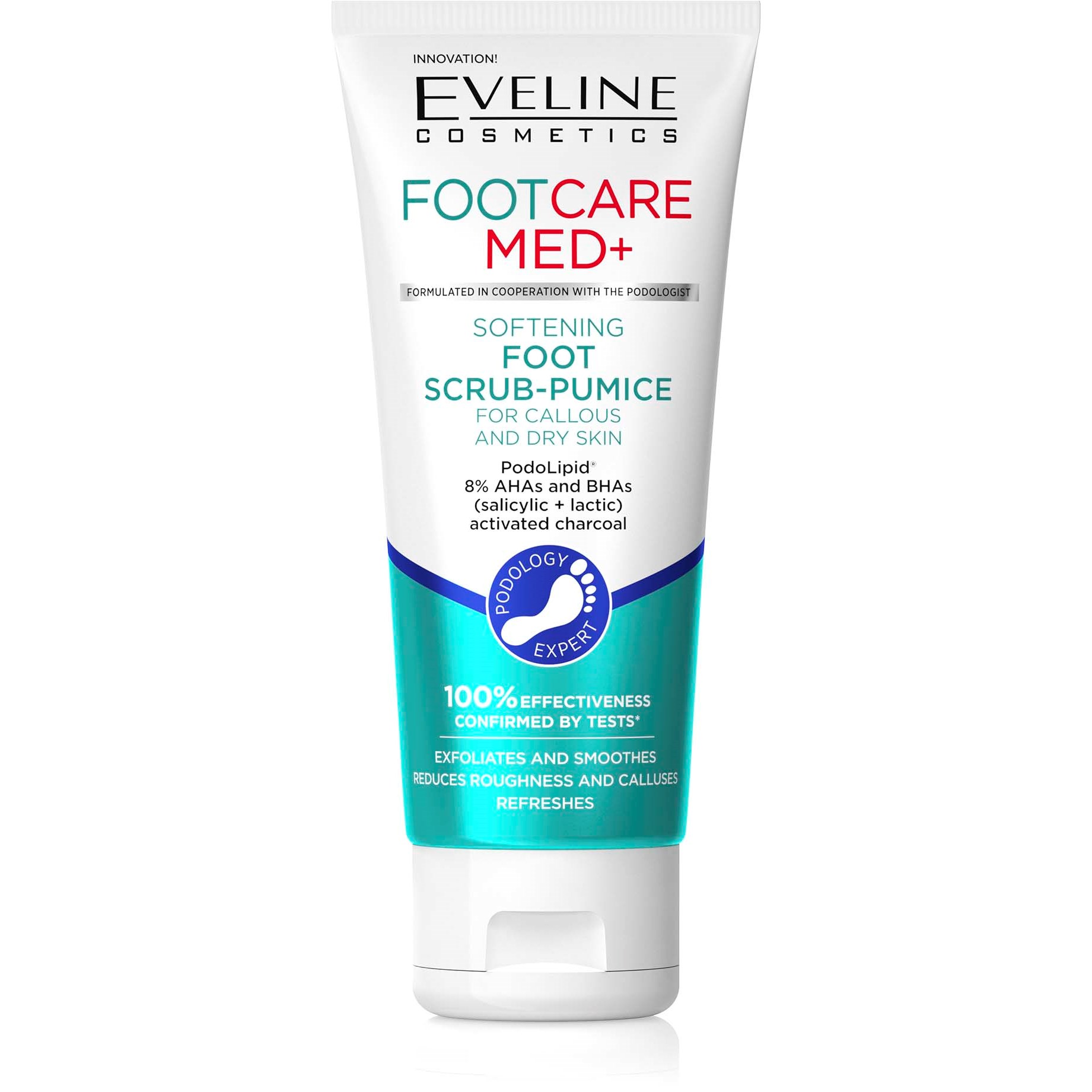 Bilde av Eveline Cosmetics Foot Care Med+ Foot Scrub-pumice For Callous And Dry