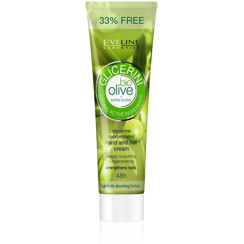 Läs mer om Eveline Cosmetics Glicerini Hand And Nail Cream With Olive 100 ml