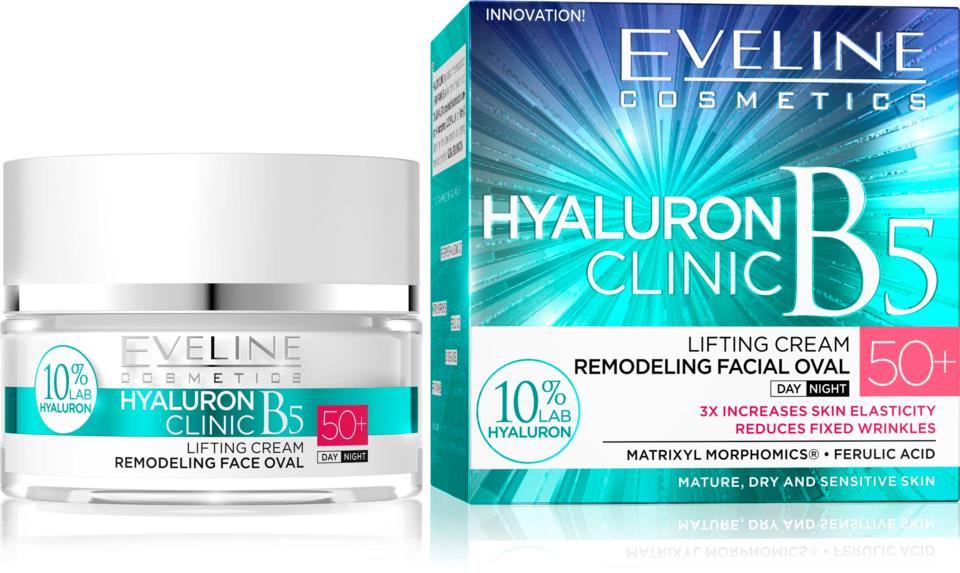 Eveline Cosmetics Hyaluron Clinic Day And Night Cream 50+ 5