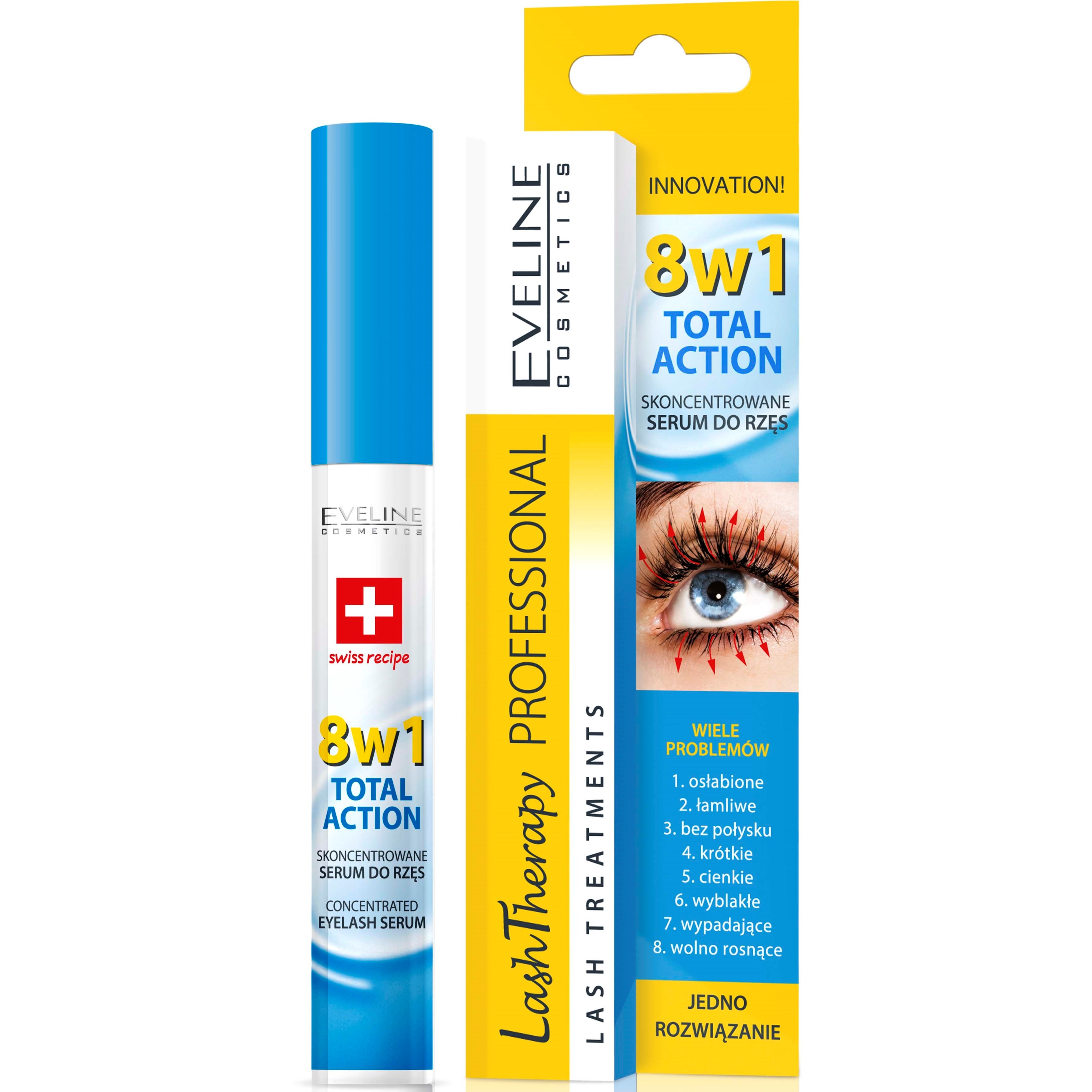 Eveline Cosmetics Lash Therapy Total Action Eyelash Serum 8in1 10 ml