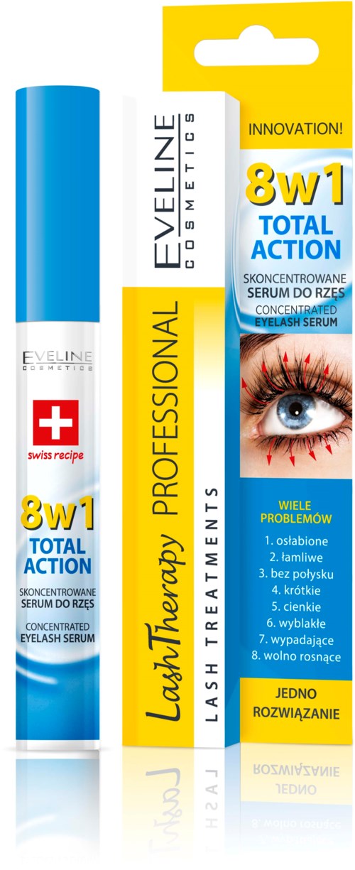 Eveline Cosmetics Lash Therapy Total Action Eyelash Serum 8in1 10 ml