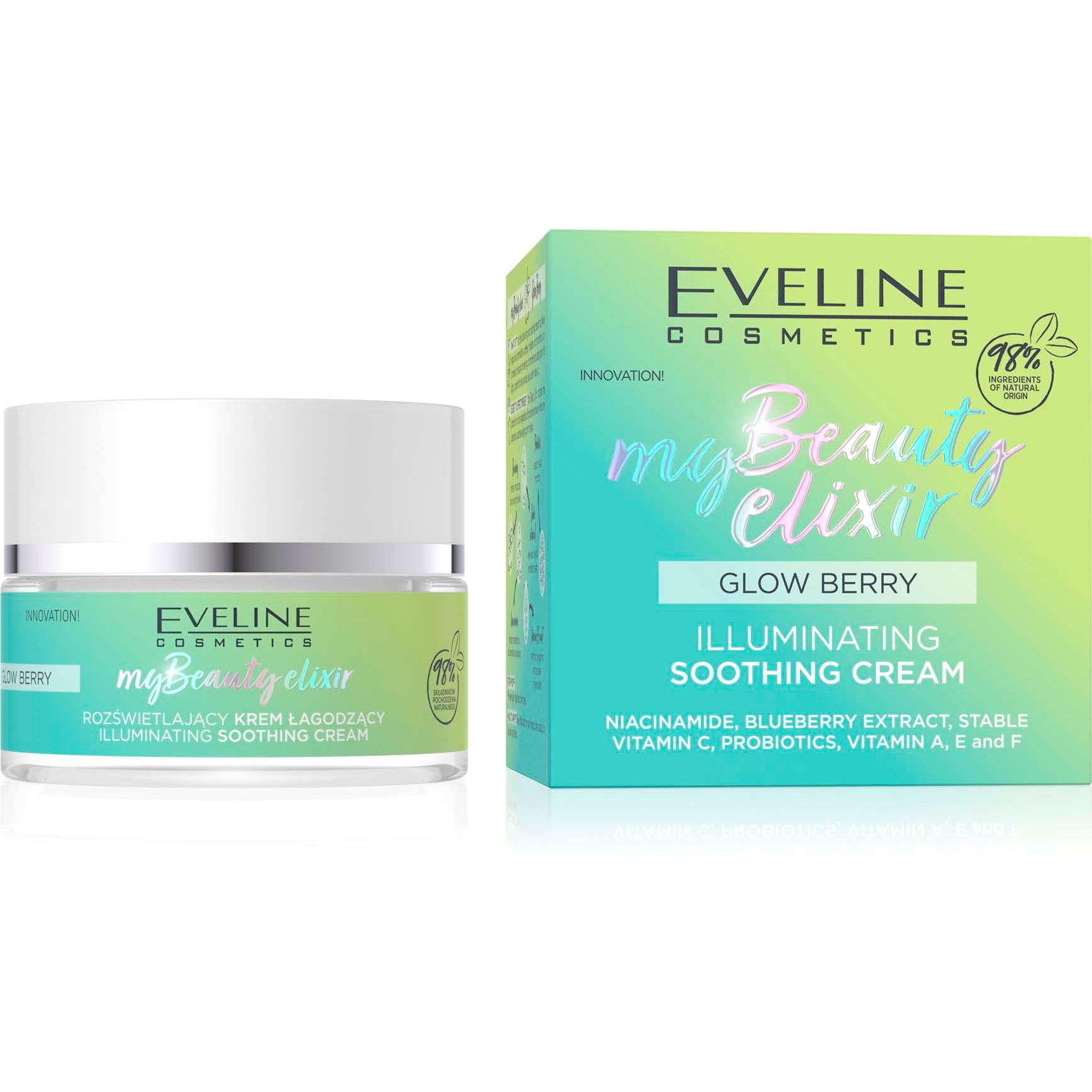 Läs mer om Eveline Cosmetics My Beauty Elixir Illuminating Soothing Cream 50 ml