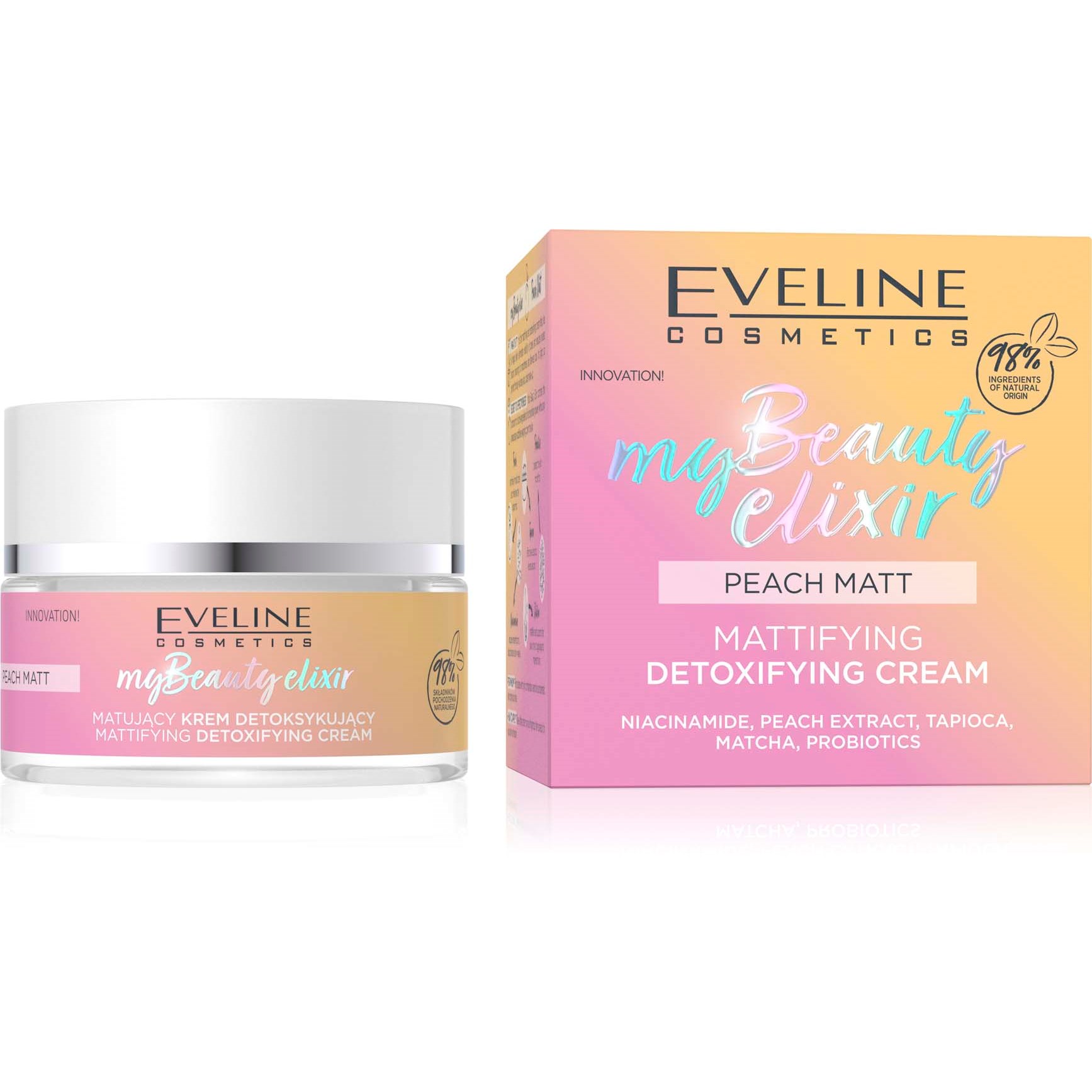 Läs mer om Eveline Cosmetics My Beauty Elixir Mattifying Detoxifying Cream 50 ml