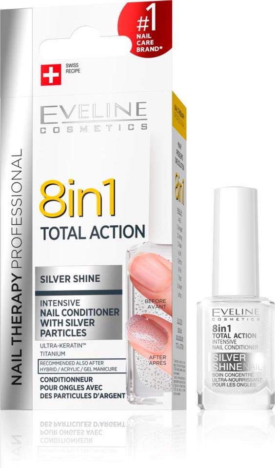 Eveline Cosmetics Nail Therapy Conditioner 8 In 1 Silver Shi