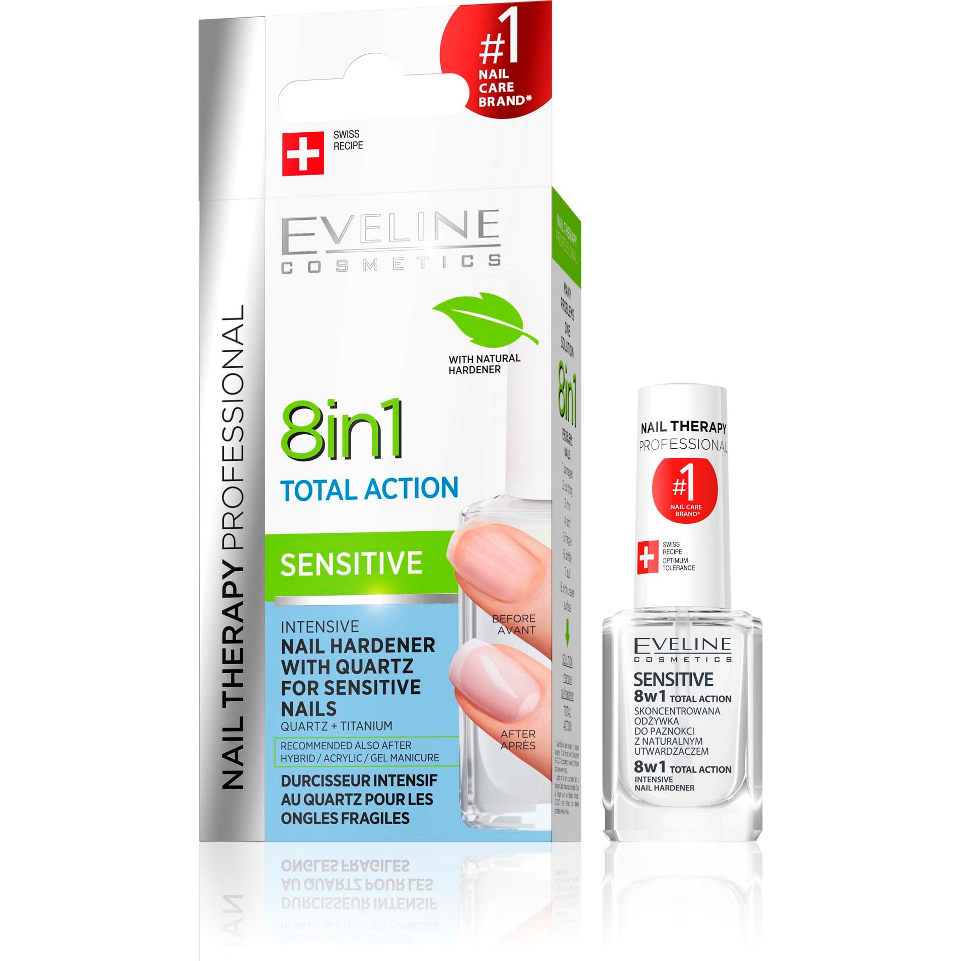 Bilde av Eveline Cosmetics Nail Therapy Professional Total Action 8 In 1 Sensit