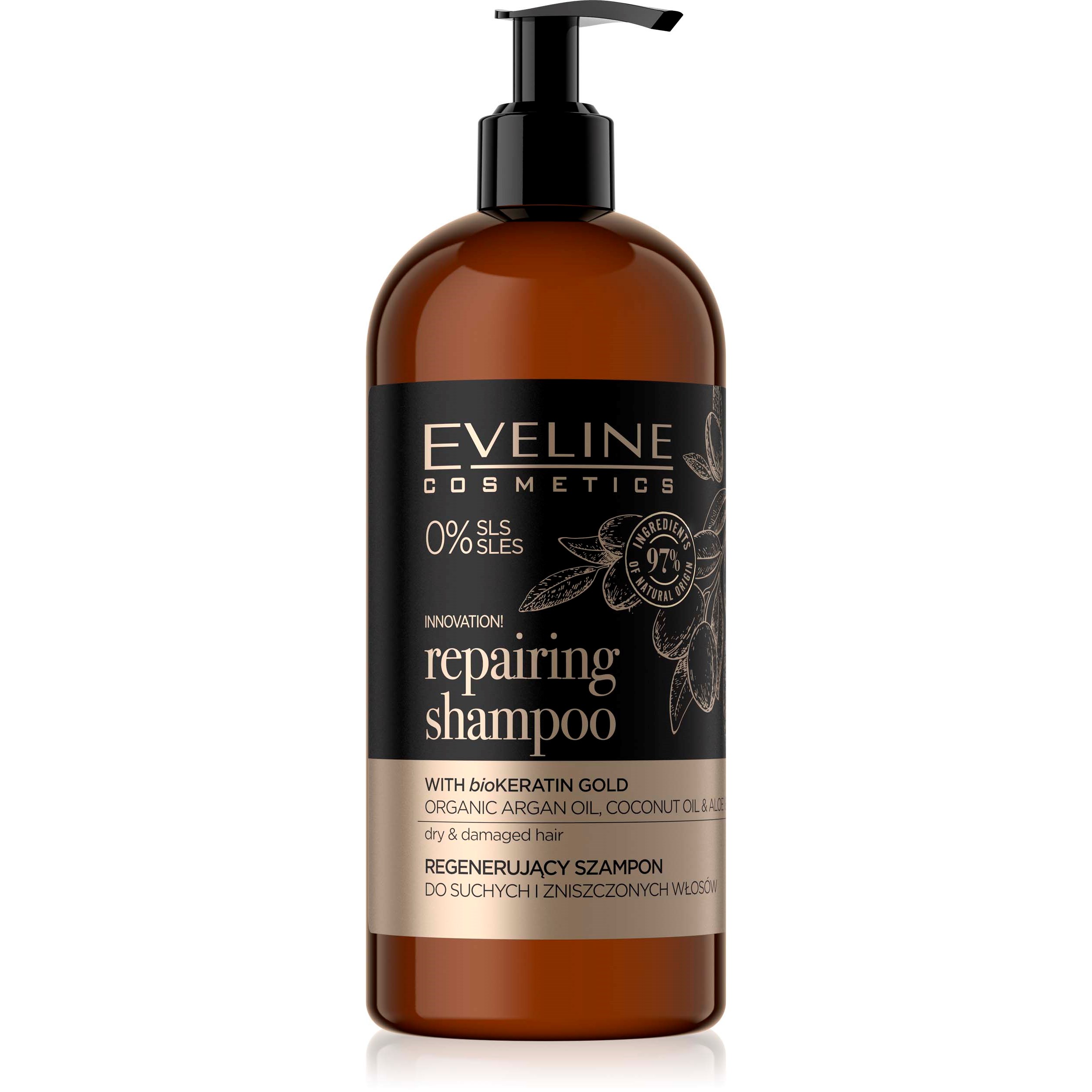 Läs mer om Eveline Cosmetics Organic Gold Repairing Shampoo 500 ml