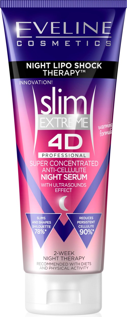 Eveline Cosmetics Slim Extreme 4d Professional Night Lipo Shock Therapy Super Concentrated Anti-Cellulite Night Serum  250 ml