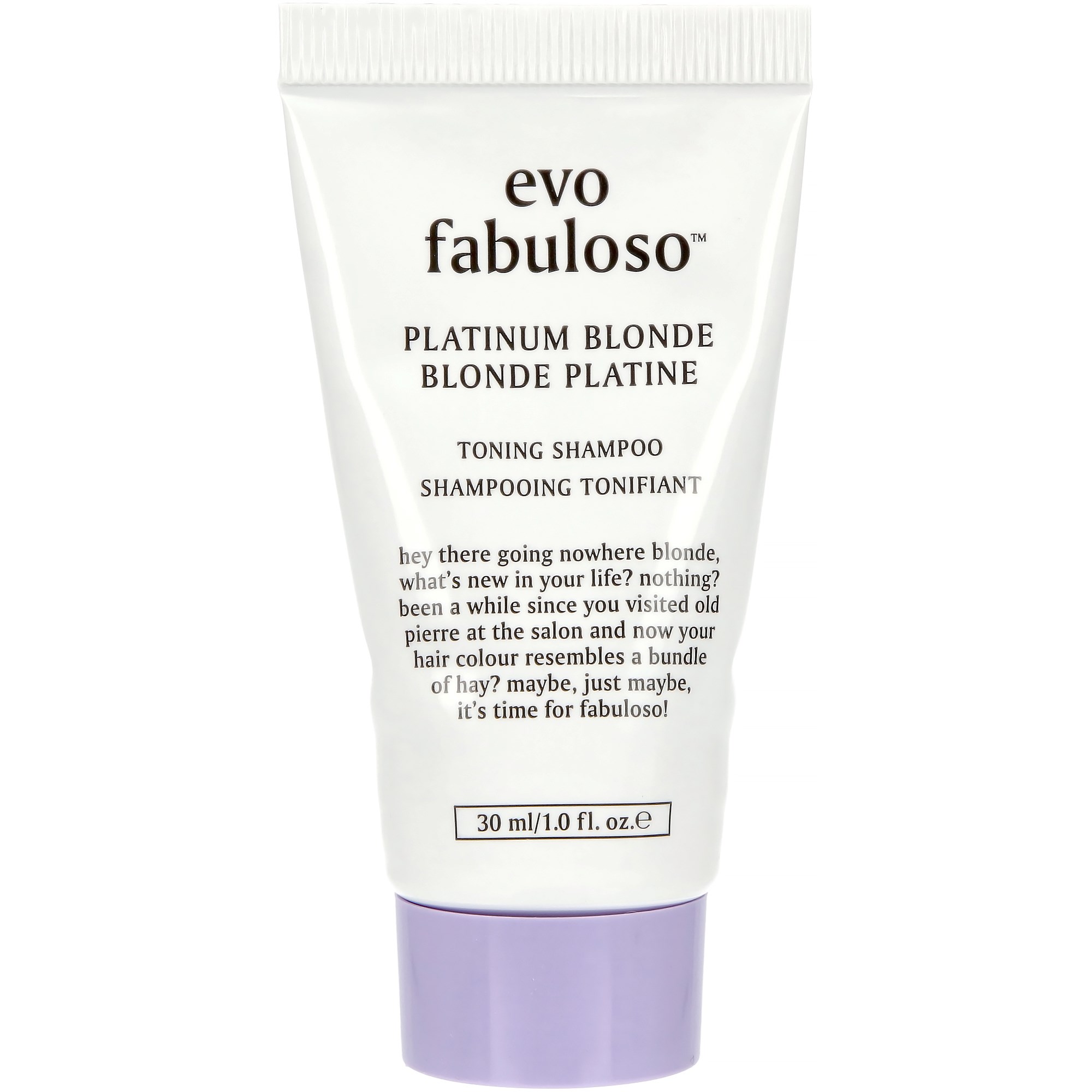 Evo Fabuloso Platinum Blonde mini shampoo 30 ml billede