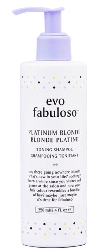 EVO Fabuloso Platinum Blonde Toning Shampoo 250 ml