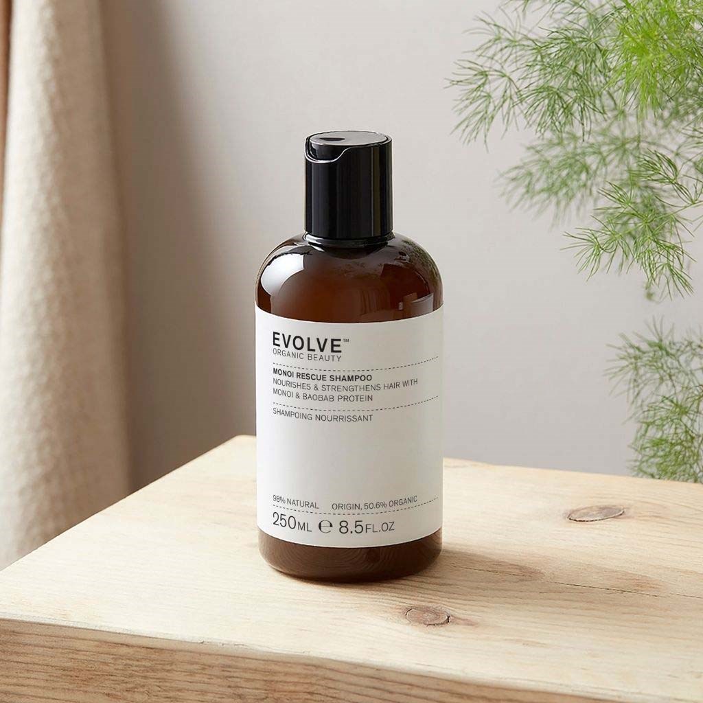 Evolve Organic Beauty Monoi Rescue Shampoo 250 ml (obrázok 4)