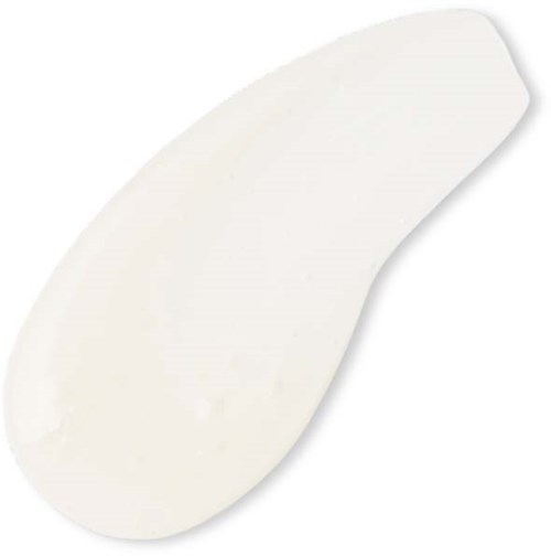 A white teardrop-shaped object, possibly a soap or soft foam. It has smooth edges and a rounded top.