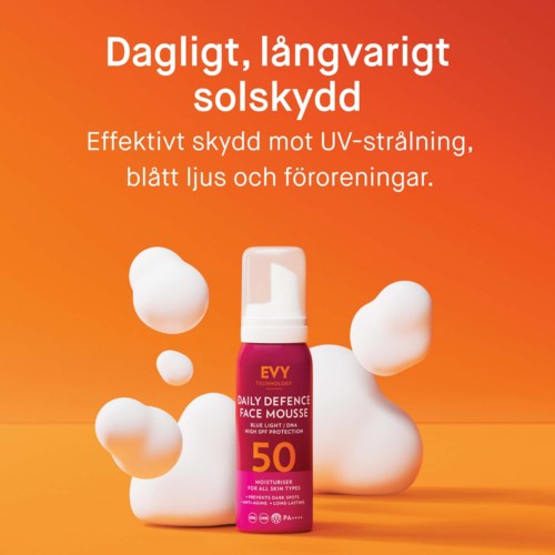 EVY Daily Defense Skin Cancer Awareness Face Mousse SPF 50 75 ml