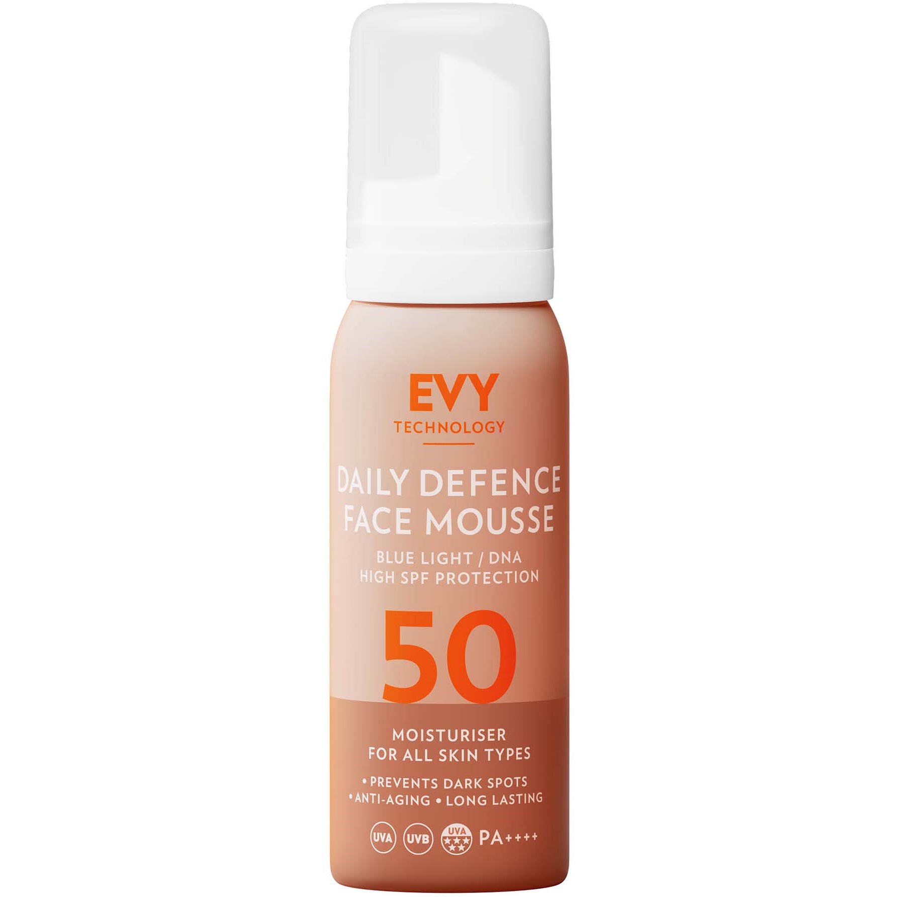 EVY Daily Defense Face Mousse SPF 50 75 ml