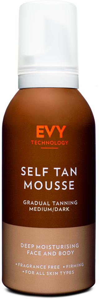 EVY Technology Selftan Face And Body Mousse Medium/Dark 150 ml