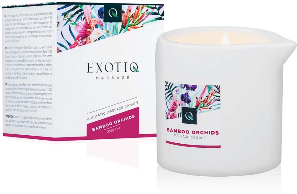 Exotiq Aromatic Massage Candle Bamboo Orchids 200g