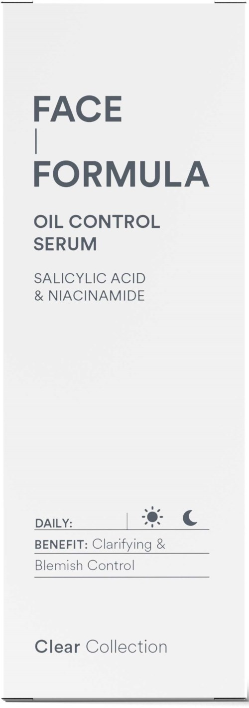 To jest produkt do pielęgnacji skóry o nazwie Face Formula, serum do kontroli oleju z kwasem salicylowym i niacynamidem dla czystości i kontroli niedoskonałości.