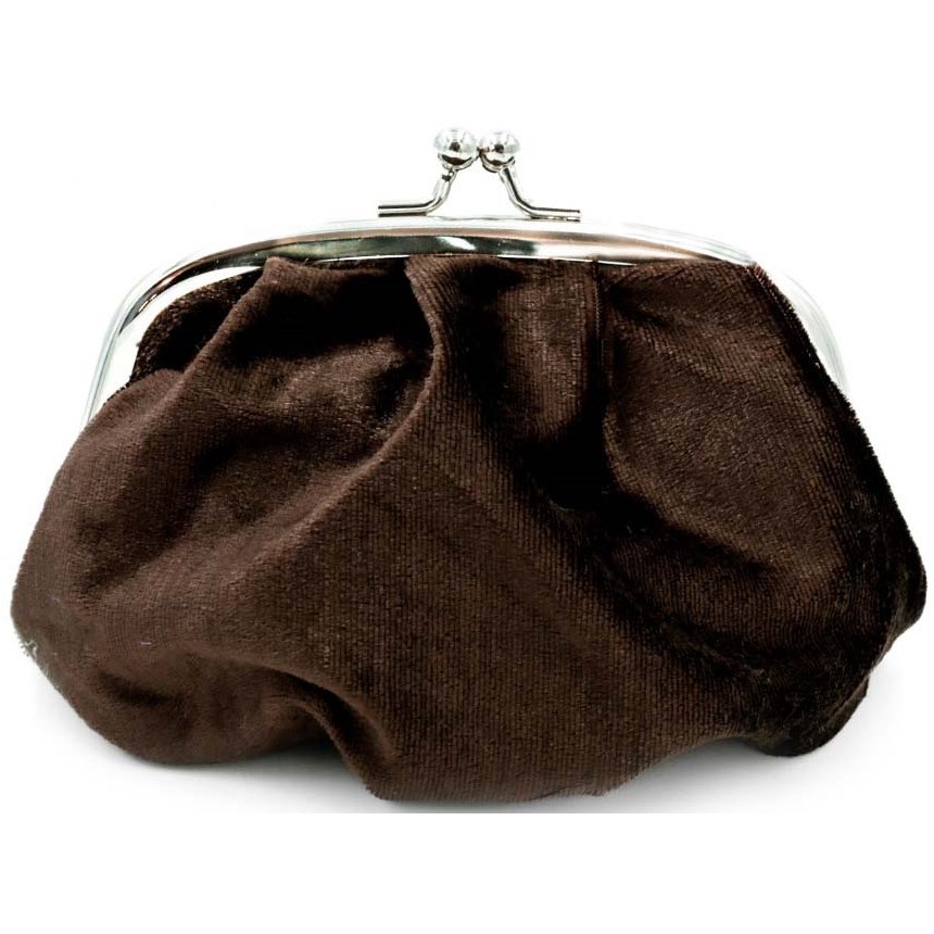 Face Stockholm Velvet Bag Small Dark Brown