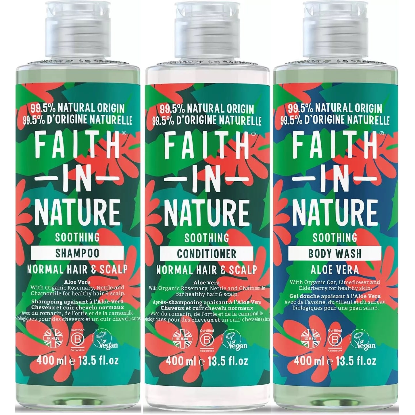 Faith In Nature Bundle Aloe Vera Shampoo 400 ml & Conditioner 400