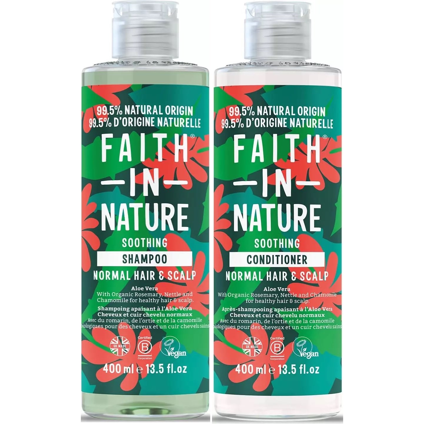 Faith In Nature Bundle Aloe Vera Shampoo 400 ml & Conditioner 400