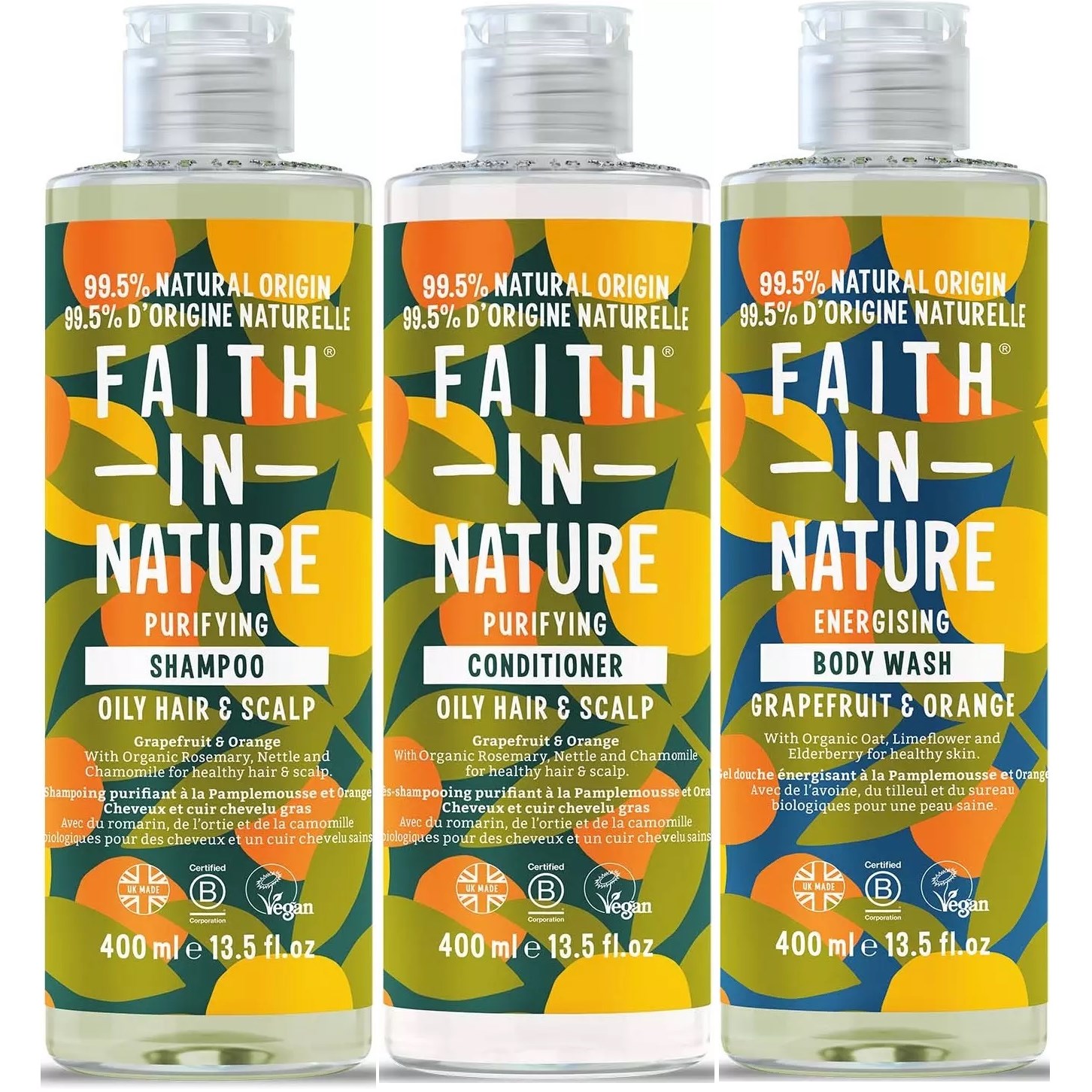 Faith In Nature Bundle Grapefruit & Orange Shampoo 400 ml & Condi