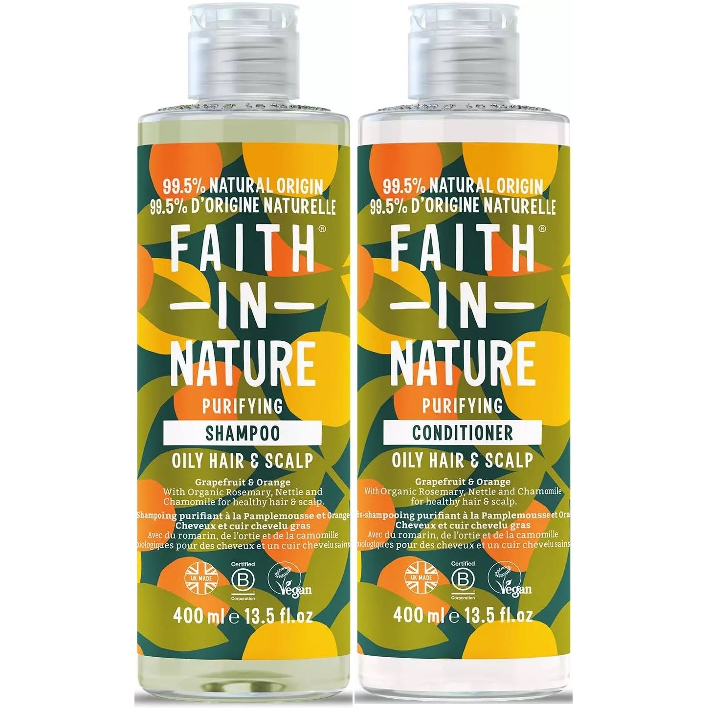 Faith In Nature Bundle Grapefruit & Orange Shampoo 400 ml & Condi