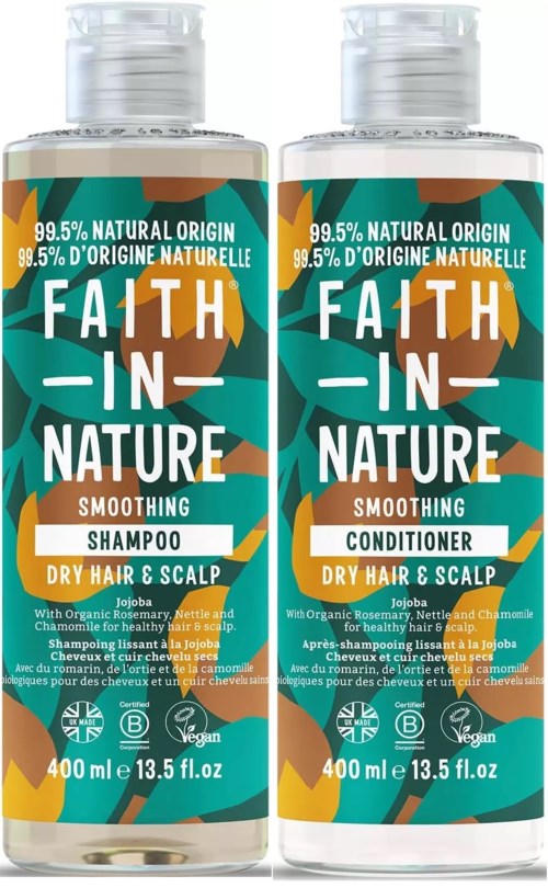 Faith in Nature Bundle Jojoba Shampoo 400 ml & Conditioner 400 ml