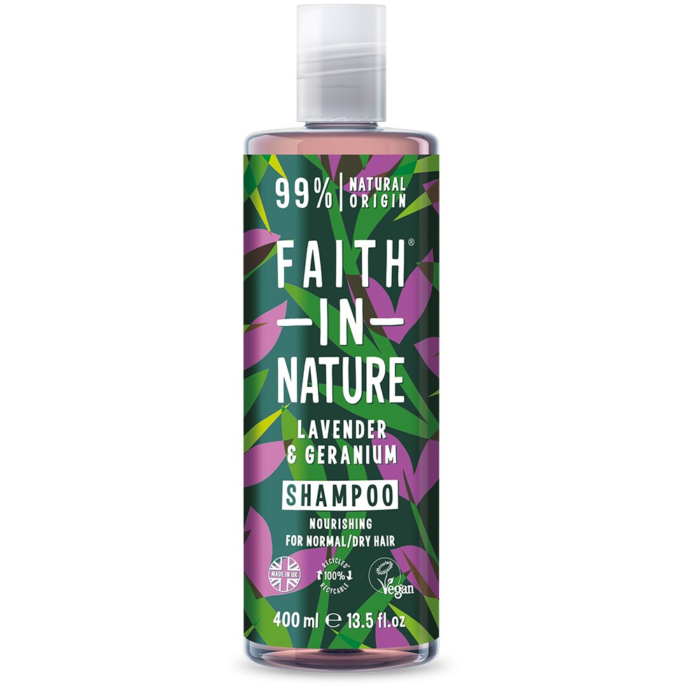 Läs mer om Faith in Nature Lavender & Geranium Shampoo 400 ml